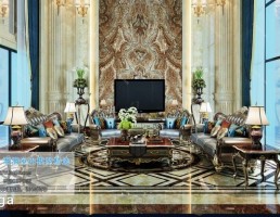 اتاق نشیمن کلاسیک سبک اروپایی