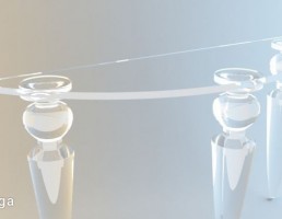 میز کنسول شیشه ایی