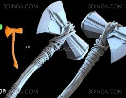 سلاح تبر برای چاپ سه بعدی