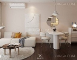 صحنه داخلی آپارتمان برای اسکچاپ