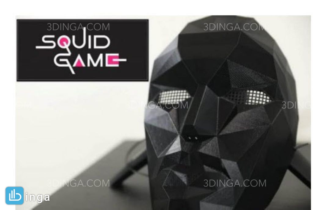 ماسک صورت فیلم Squid Game برای چاپ سه بعدی