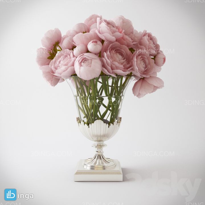 مدل سه بعدی دسته گل
