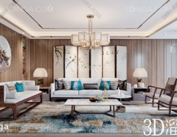 صحنه داخلی سالن پذیرش و انتظار سبک چینی