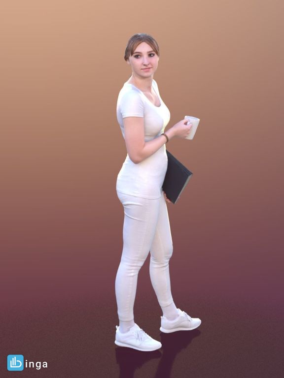 کاراکتر زن ایستاده