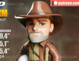 کاراکتر کارتونی ایندیانا جونز (Chibi) برای چاپ سه بعدی