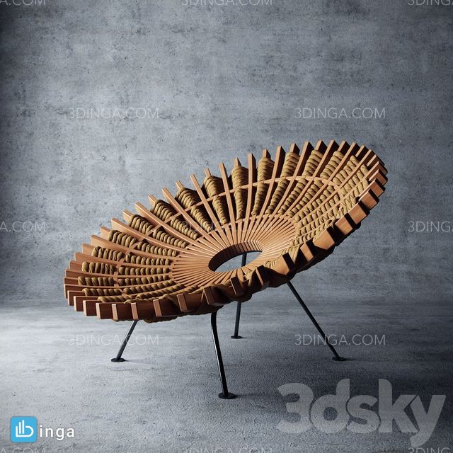 صندلی چوبی فضای باز