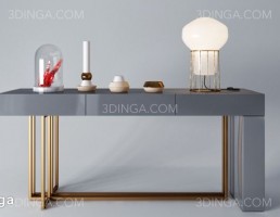 میز کنسول + ست دکوراسیون تزئینی