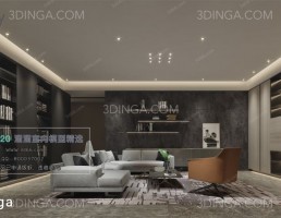 صحنه داخلی اتاق نشیمن سبک مدرن