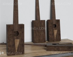 گیتار چوبی قدیمی