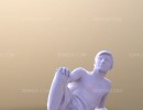 کاراکتر مرد با شلوارک دراز کشیده