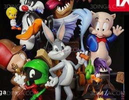 مجسمه کاراکتر کارتونی (Looney Tunes) برای چاپ سه بعدی