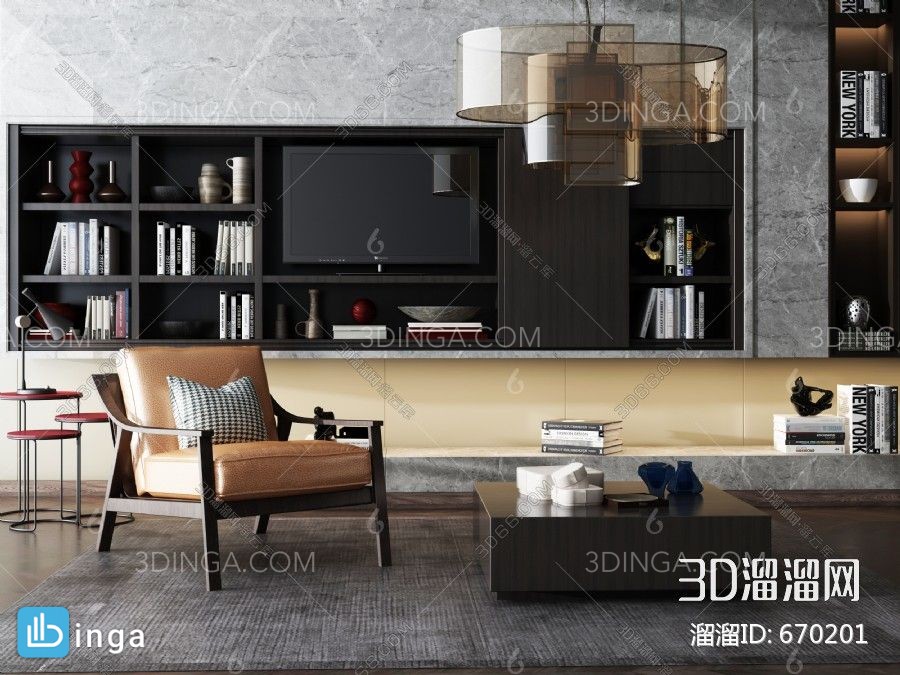 ست میز تلویزیون + باکس چوبی