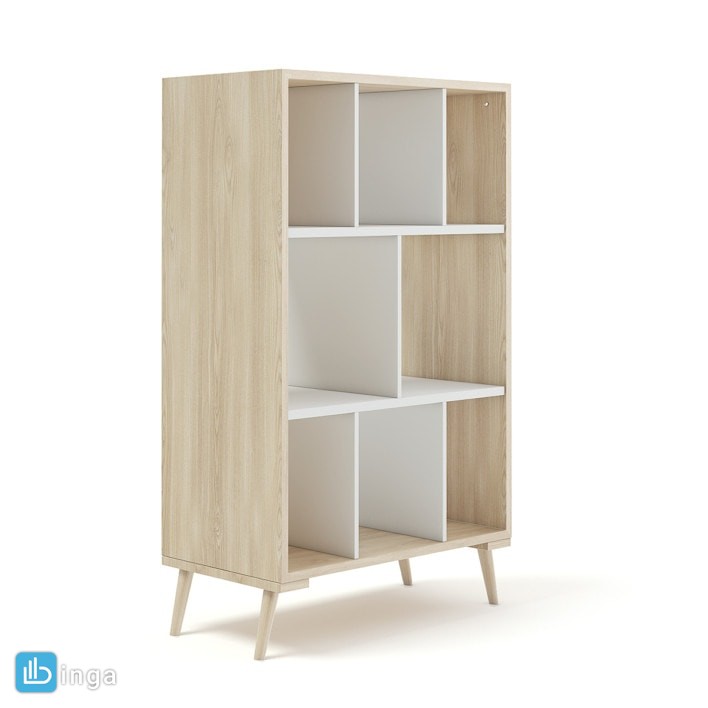 قفسه کتاب چوبی