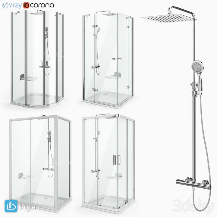 کابین دوش شیشه ای حمام