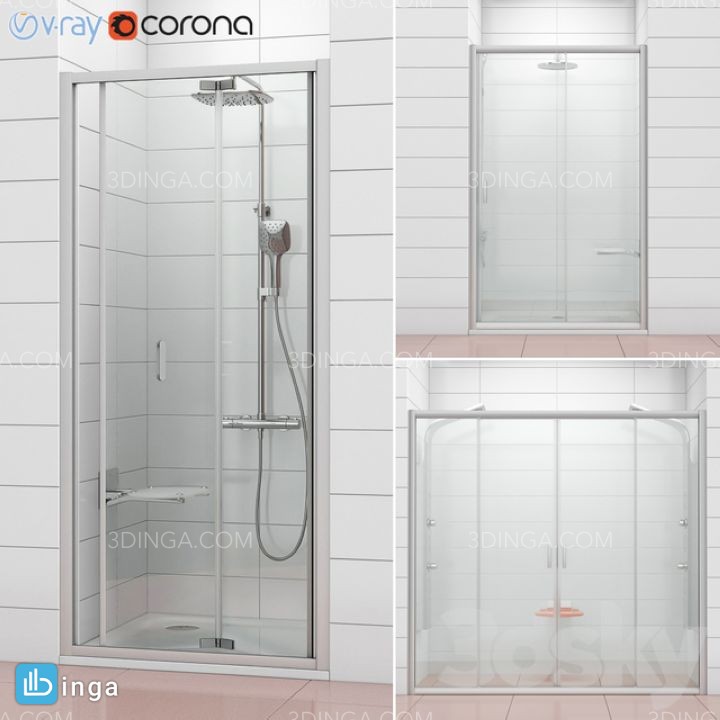 کابین دوش شیشه ای حمام