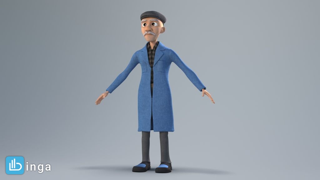 شخصیت کارتونی پیر مرد