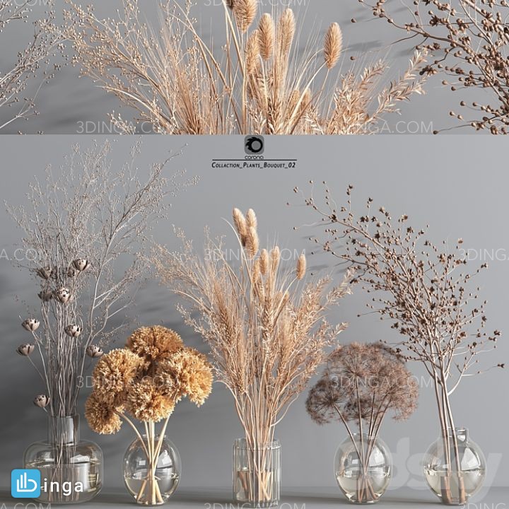 گل‎های خشک در گلدان