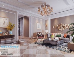 صحنه داخلی اتاق نشیمن سبک اروپایی