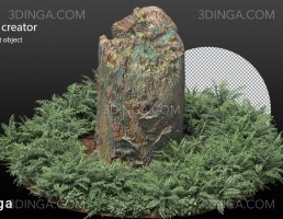 پرسوناژ تنه درخت و گیاهان