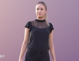 کاراکتر زن ایستاده