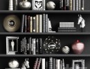 قفسه کتاب + وسایل تزیینی