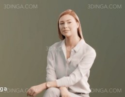 کاراکتر زن نشسته