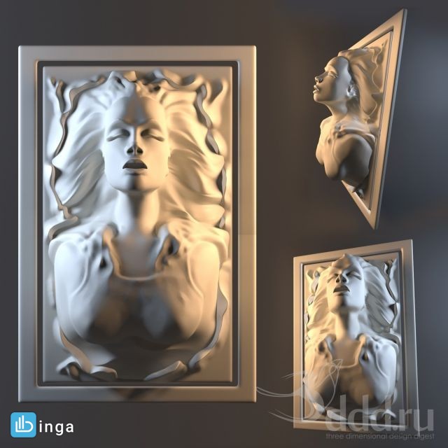 مجسمه دیواری به شکل زن