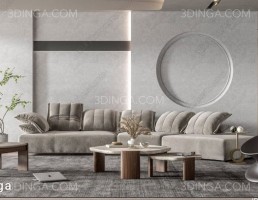 صحنه داخلی اتاق نشیمن برای اسکچاپ
