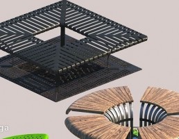 نیمکت فضای باز
