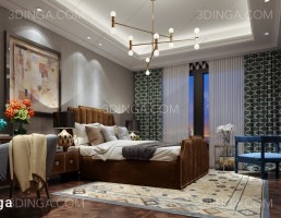 صحنه داخلی اتاق خواب کلاسیک