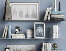 قفسه کتاب + وسایل تزیینی