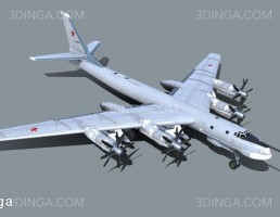 مدل سه بعدی Tupolev Tu-95 MS Bear H
