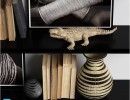 قفسه کتاب + وسایل تزیینی