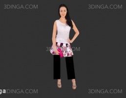 کاراکتر زن ایستاده