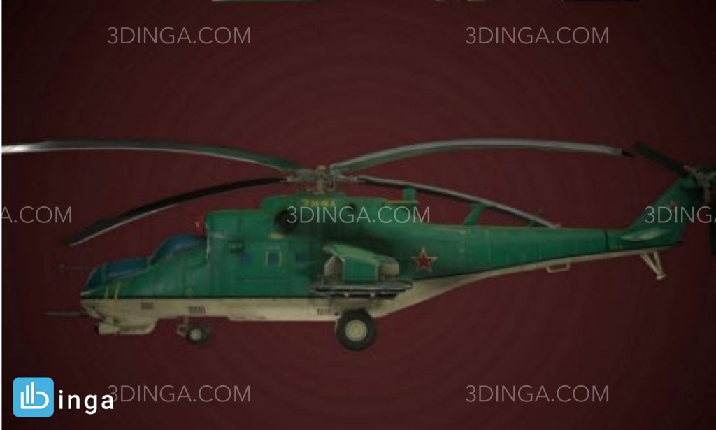 هلیکوپتر Low Poly MI-24