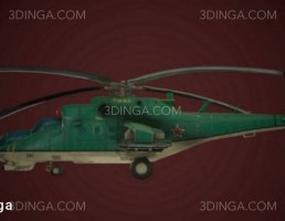 هلیکوپتر Low Poly MI-24