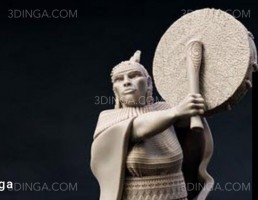 کاراکتر زن شمن‌باوری برای چاپ سه بعدی