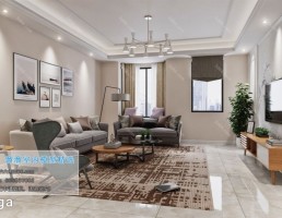 اتاق نشیمن کلاسیک سبک نودریک