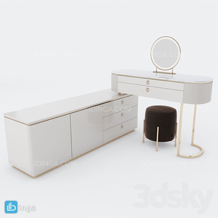 میز آرایش + پاف