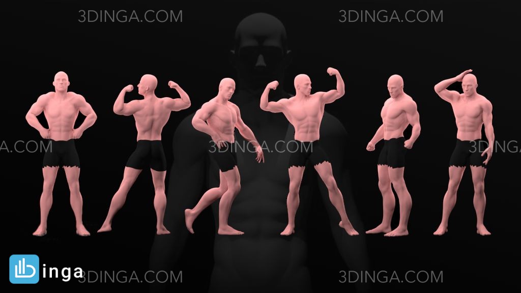 Muscled man Advanced skeleton rig
