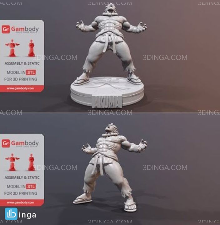 کاراکتر مرد (Akuma) برای چاپ سه بعدی