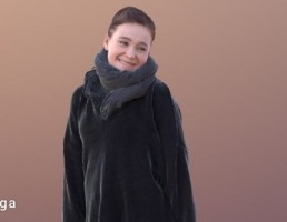 کاراکتر زن در لباس زمستانی