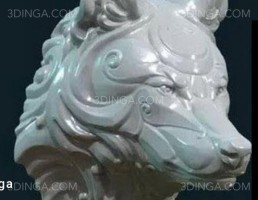 مجسمه گرگ زینتی برای چاپ سه بعدی
