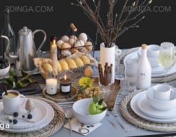 میز+ ظروف آشپزخانه
