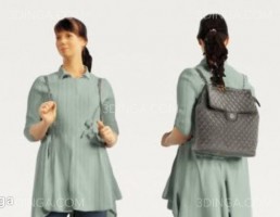 کاراکتر زن ایستاده