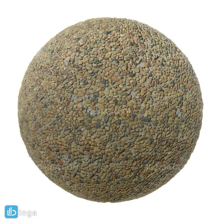 تکسچر سنگفرش سنگریزه زرد