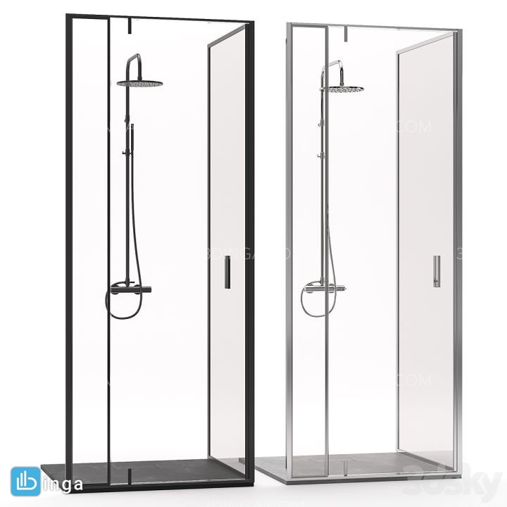 کابین دوش شیشه ای حمام