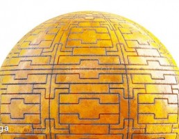 تکسچر دیوار سفینه نارنجی فضایی