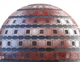 تکسچر دیوار فلزی قرمز