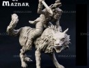 مجسمه جنگجوی سواره در حال پرتاب نیزه برای چاپ سه بعدی